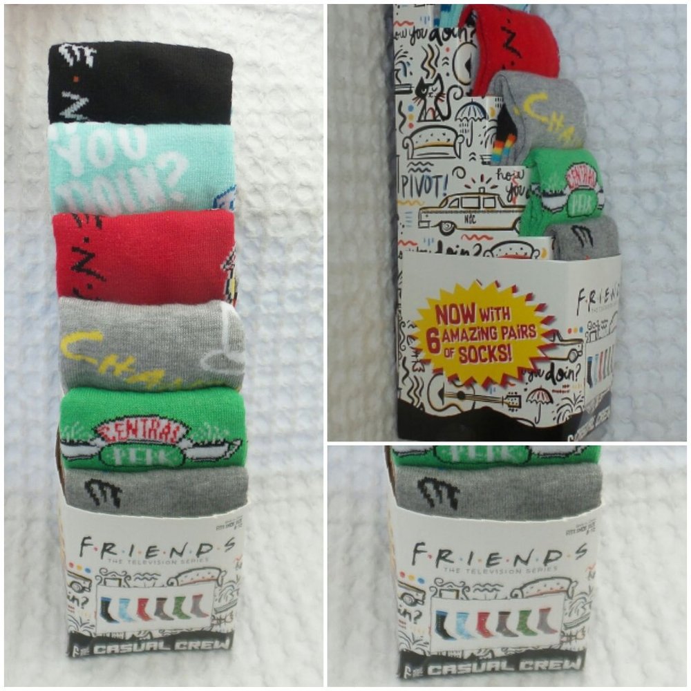 FRIENDS Central Perk Mens Socks 6-Pack Cas…